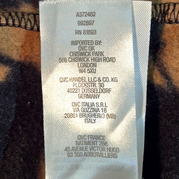 Floral Hibiscus Camo Hooded Full Zip Fleece Jacket Black & Camel Size Large - Picture 11 of 11